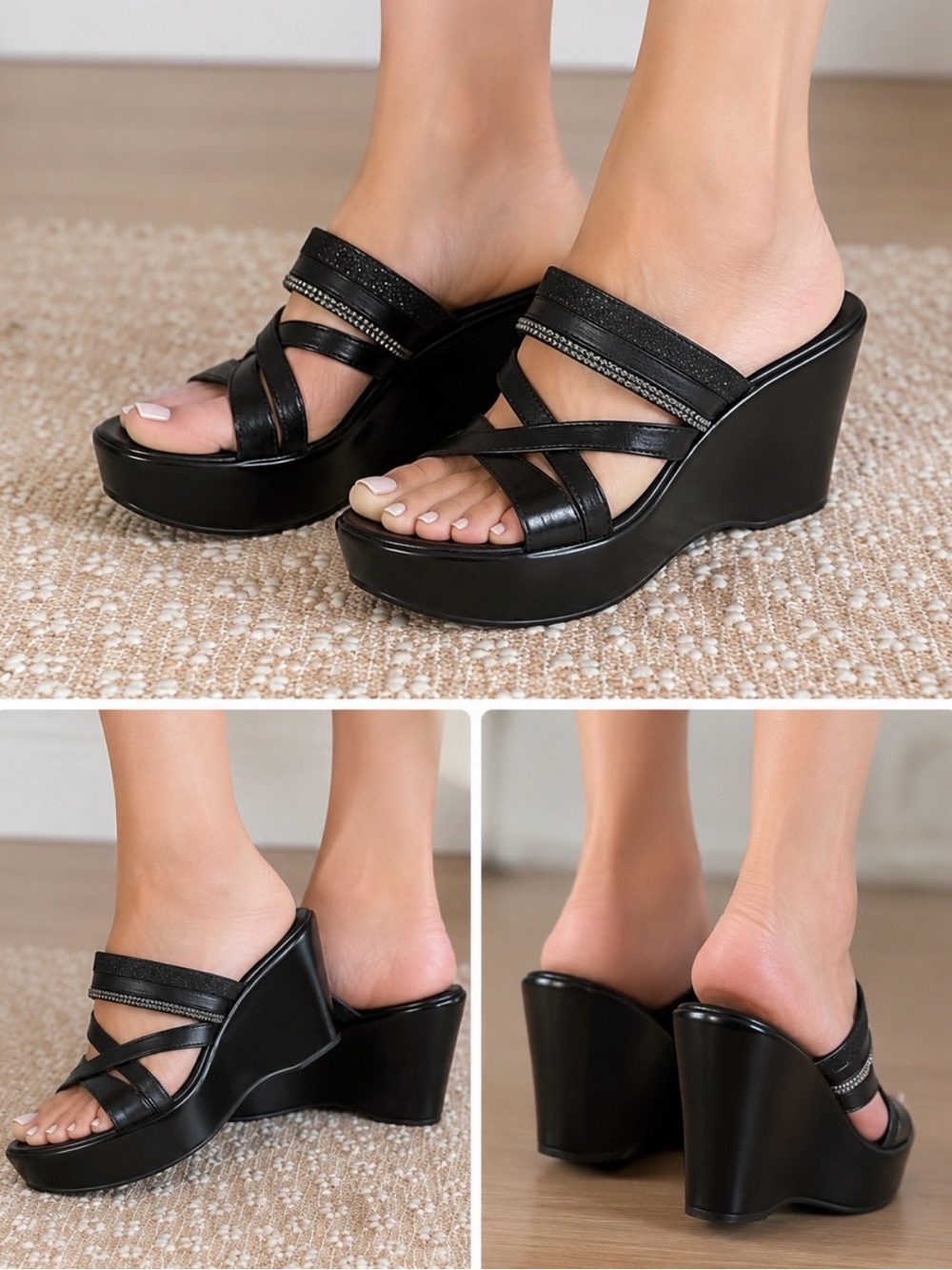 ITALIAN SHOEMAKERS Chunky WEDGE Sandal NWOT 10